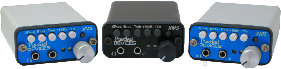 XM5 Portable Headphone Amp, in Silver and Black